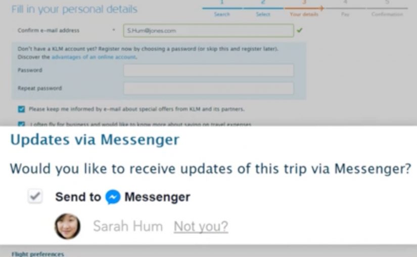 KLM Messenger: Travel Updates in Chat