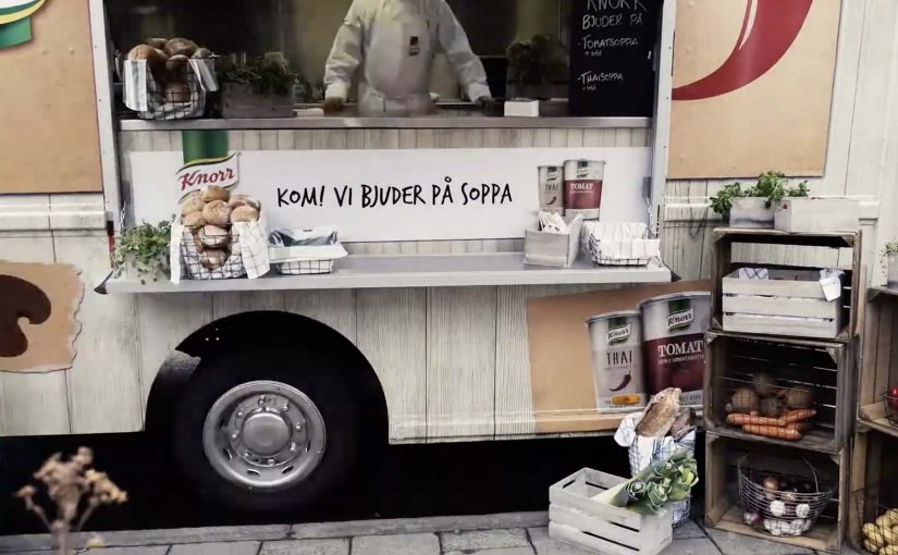 Knorr physical retargeting: iBeacon soup truck