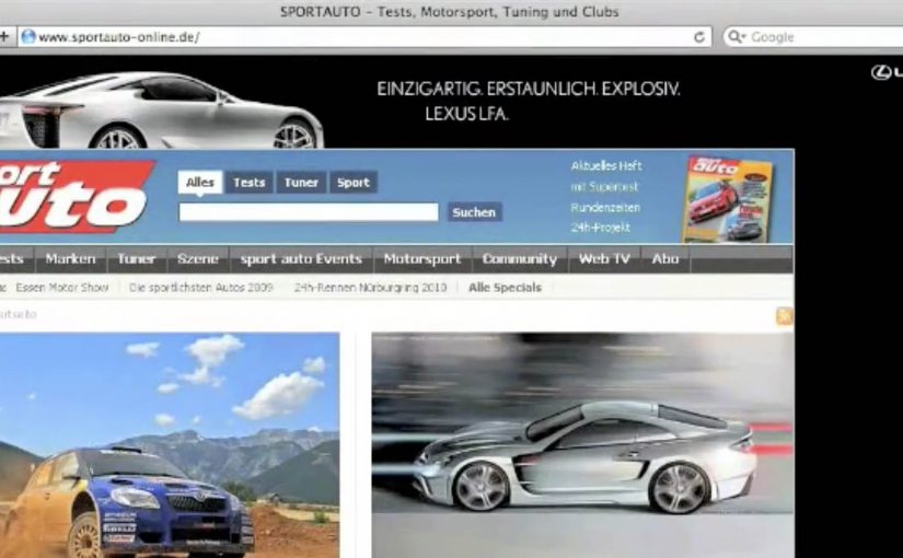 Lexus LFA: Scrollbroaaaar