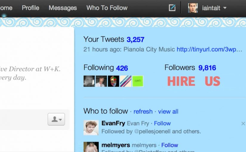 Hire Us: Twitter Follow Stunt Lands a Job