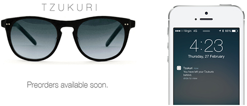 Tzukuri iBeacon Glasses enable hands-free, glance-based, context-aware information.