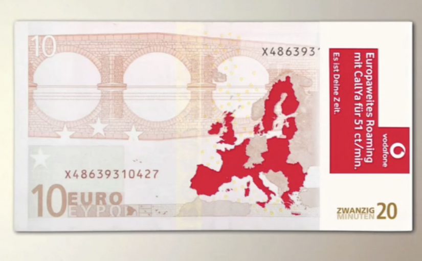 Vodafone: Banknote Sticker for Roaming