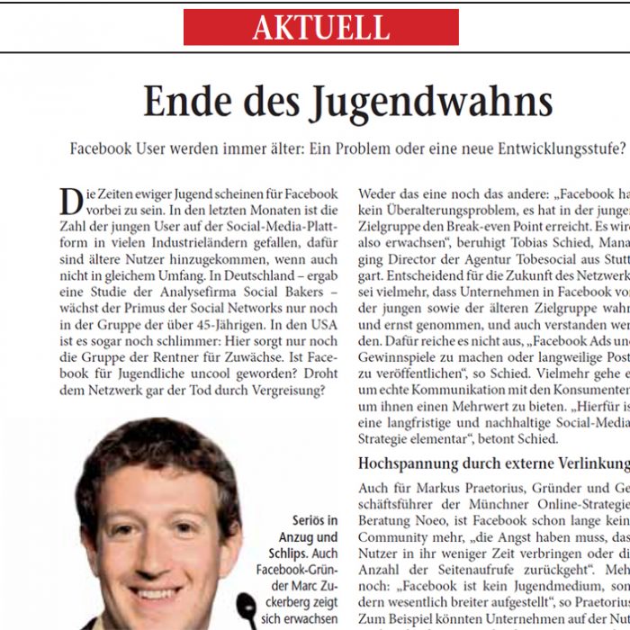 End of the Youth Craze: Facebook (2013)