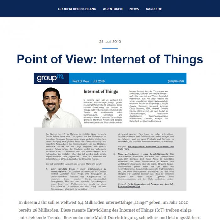 Internet of Things: Marketing (2016)